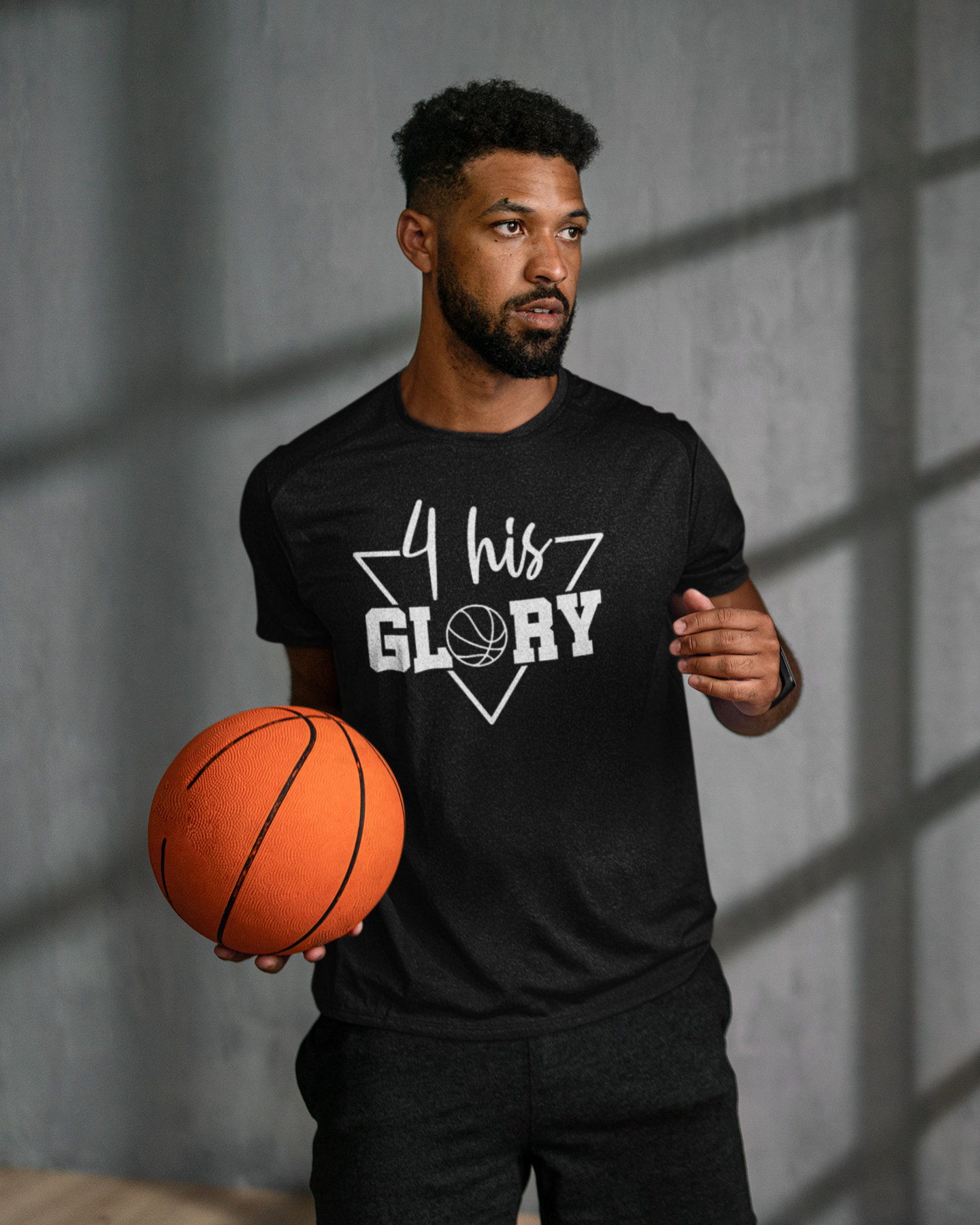 4HG BASKETBALL TEE - BLACK